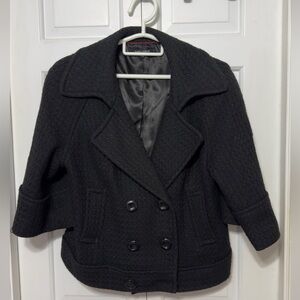 Mario Serrani Women's Black Double-Breasted Jacket